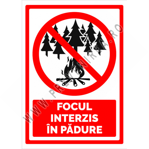 Semn pentru focul interzis in padure