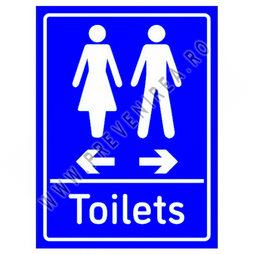 Sign Toilets Arrows Women Left Men Right Sign Toilets Arrows Women Left Men Right
