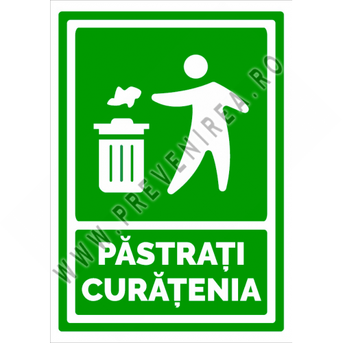 Semn pentru pastrarea curateniei Semn pentru pastrarea curateniei
