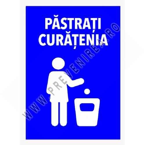 Semn de pastrarea curateniei