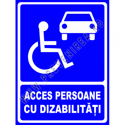 Semn pentru acces cu dizabilitati Semn pentru acces cu dizabilitati