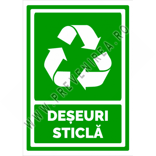 Semn pentru deseuri sticla Semn pentru deseuri sticla