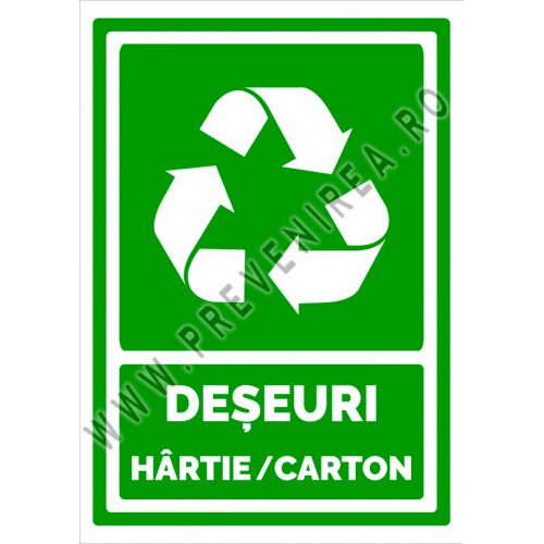 Semn pentru deseuri hartie si carton