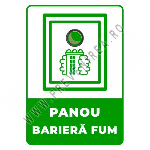 Semn de panou bariera fum 