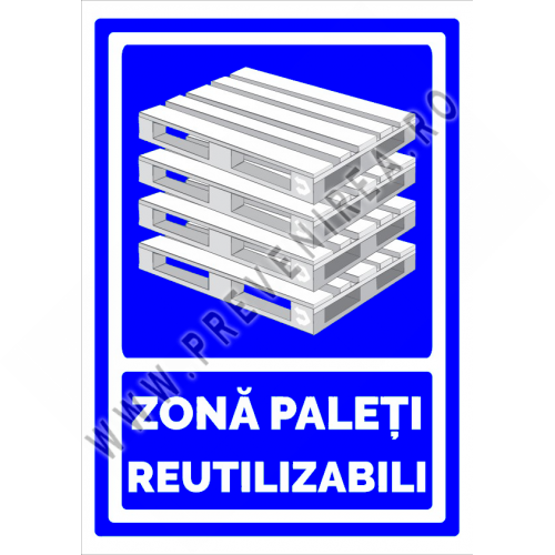 Semn pentru zona paleti Semn pentru zona paleti