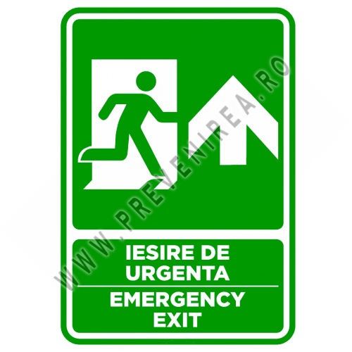 Semn pentru iesire cu directie in sus emergency exit