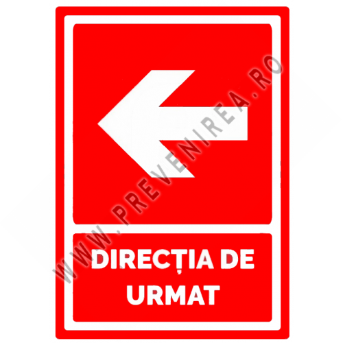 Semn de directie de urmat sageata in stanga Semn de directie de urmat sageata in stanga