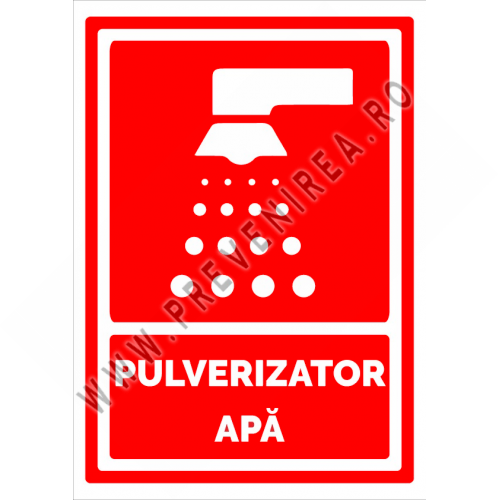 Semn pentru pulverizator apa