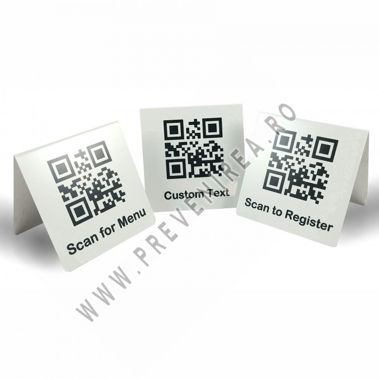 Semn cu cod QR pentru masă meniu fără atingere