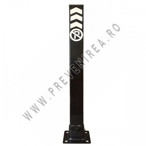 Stalp negru cu sistem fix de parcare