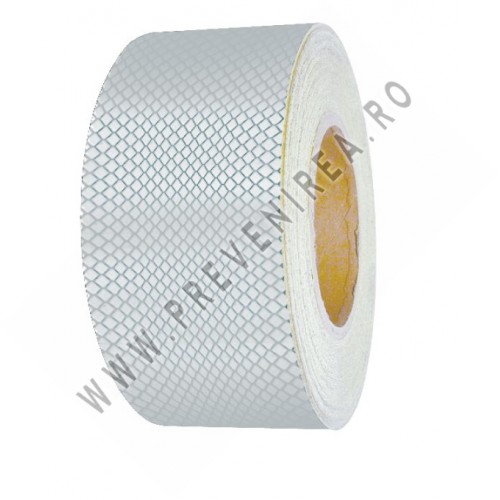 Bandă Reflectorizantă Albă pentru Marcaje Temporare în Lucrări Rutiere