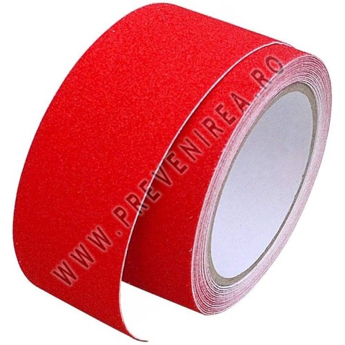 Bandă Roșie Antiderapantă – Soluția Industrială pentru Podele Sigure