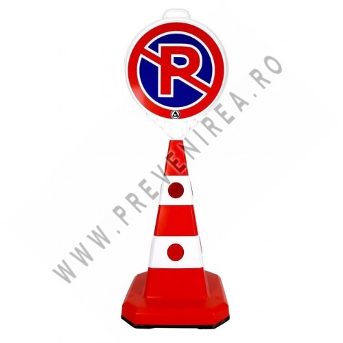 Con parcare din plastic cu semn „Parcare Interzisă” – vizibil, durabil și personalizabil