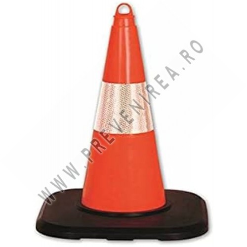 Con Rutier Personalizat 50 cm, PVC Flexibil, Bază cu Greutate, 1 Folie Reflectorizantă