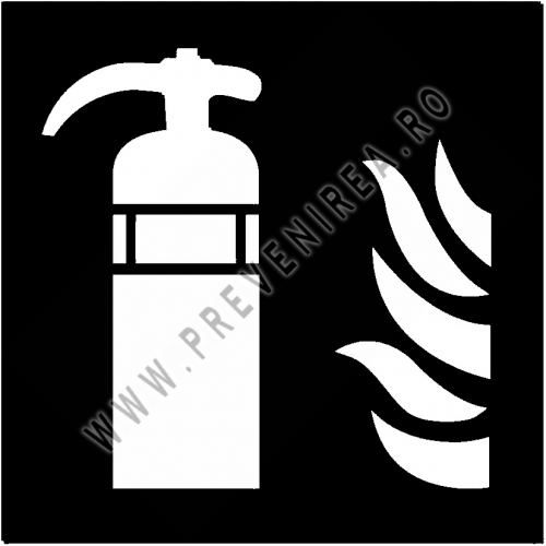 șablon cu pictogramă stingator