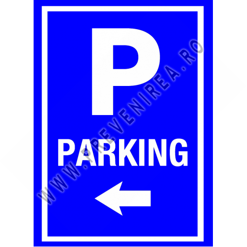 Parking With Left Arrow Sign