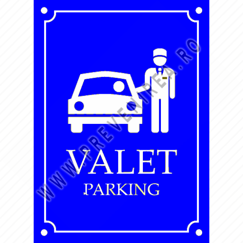 Attendant car parking sign valet service