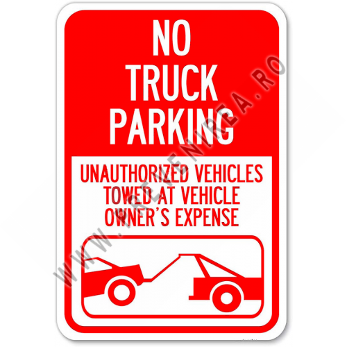 No truck parking sign No truck parking sign
