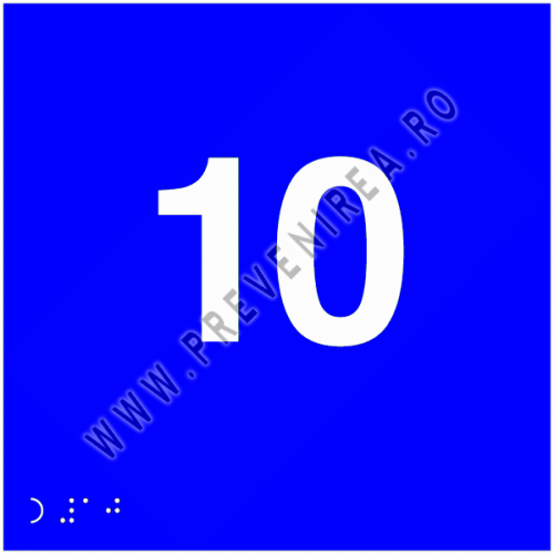 Placuta nr 10 braille