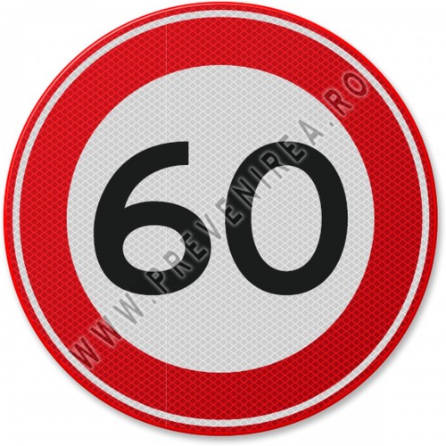 Indicator din aluminiu  de circulație 60 km