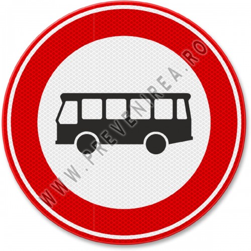 Semn din aluminiu de circulație închis pentru autobuz