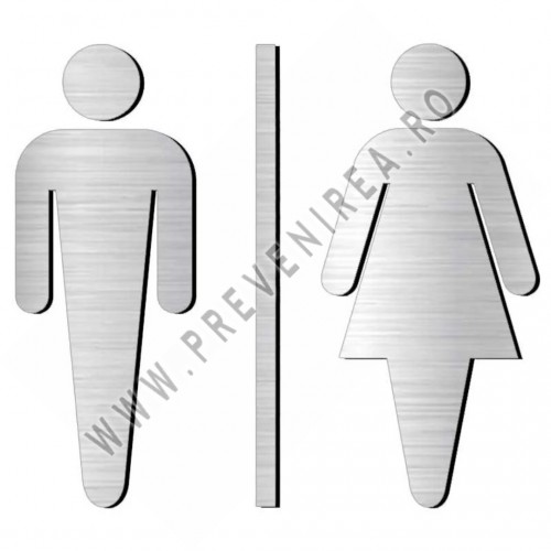 Set Plăcuțe Grup Sanitar – Femei și Bărbați, Aluminiu și Dibond, Decupate și Personalizabile