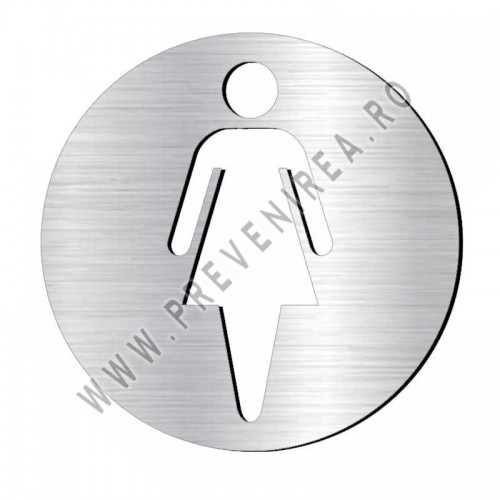 Placuta aluminiu grup sanitar de femei