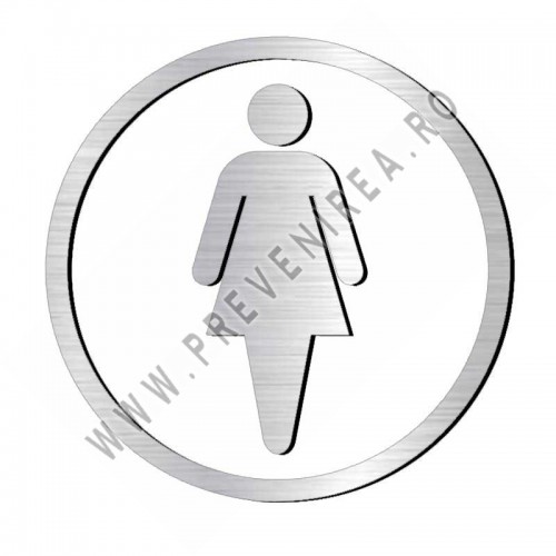 Placuta aluminiu grup sanitar pentru wc femei
