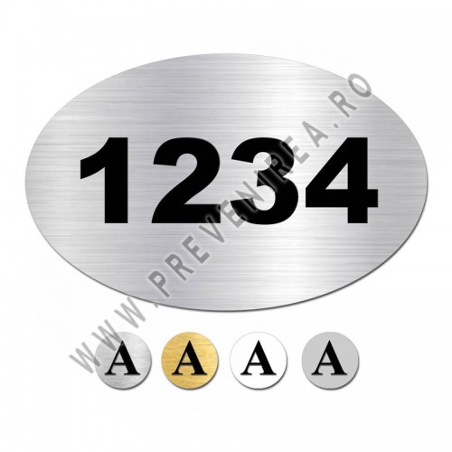 Placuta din aluminiu pentru usi cu numar