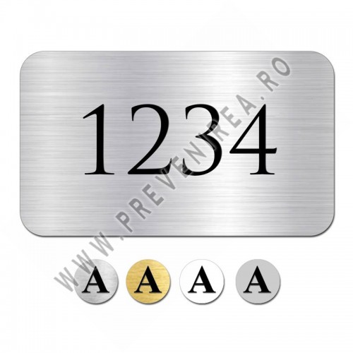 Placuta din aluminiu numar