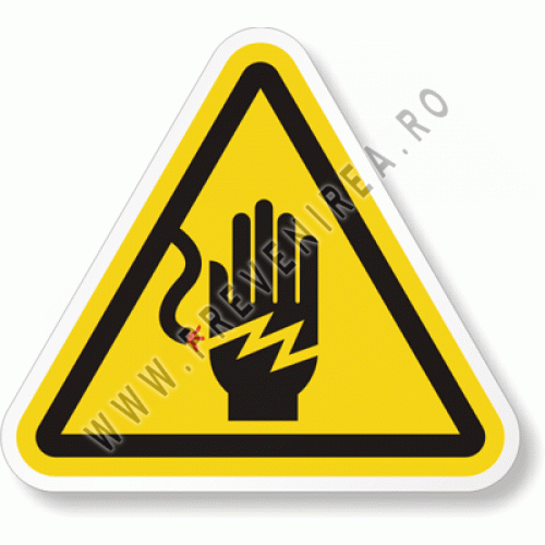 Etichetă Pericol Electrocutare – Avertizare Fire cu Curent, Nu Atinge | Siguranță Electrică