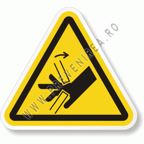 Eticheta de siguranta pentru atentie utilaje in lucru