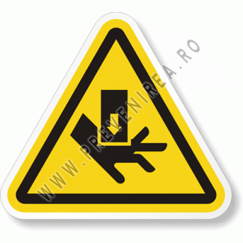 Etichetă de Siguranță – Nu introduce mâna în utilaj – Protecția Muncii (SSM)