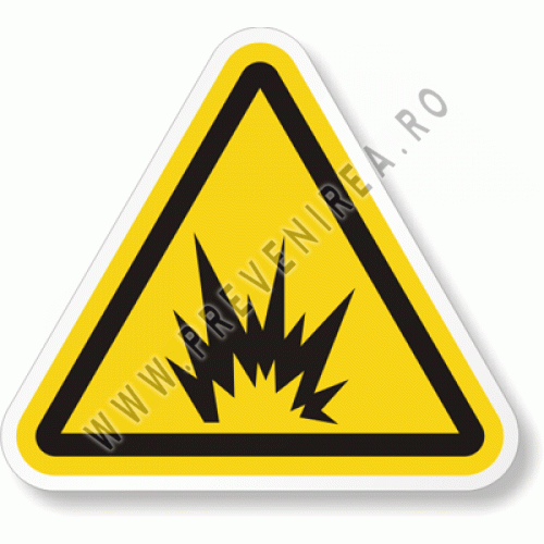 Etichetă Pericol Exploziv – Siguranță Maximă pentru Zone cu Risc