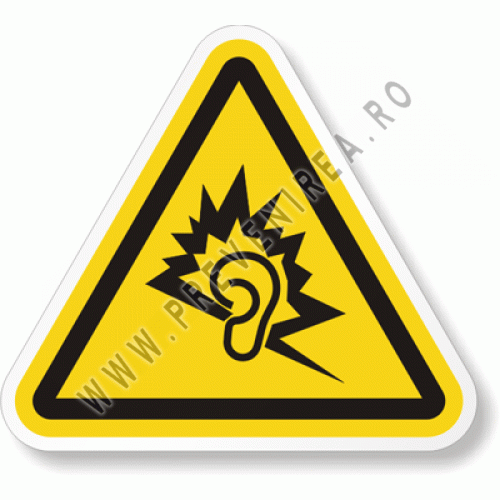 Etichetă Zgomot Puternic – Siguranță și Avertizare pentru Mediul de Lucru