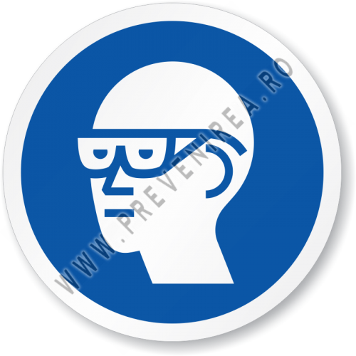 Etichete obligatorii protecție ochi – Semnalizare clară pentru siguranța la locul de muncă