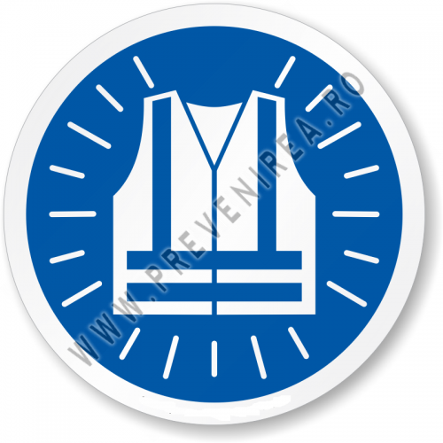 Etichetă pentru Vestă de Înaltă Vizibilitate – Siguranță la Locul de Muncă