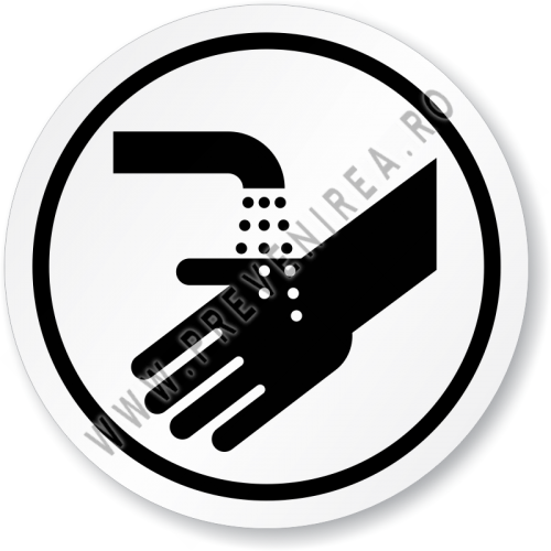 Etichetă igienă Spălarea mâinilor obligatoriu – Pentru siguranță și sănătate