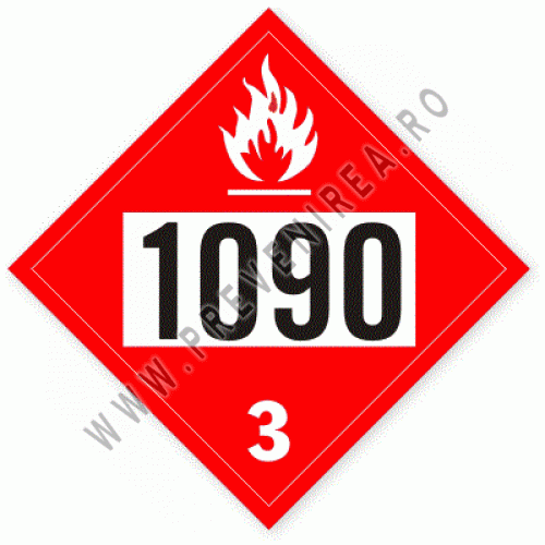 Etichetă ADR UN 1090 – Lichide Inflamabile Clasa 3 | Protecție și Conformitate Transport