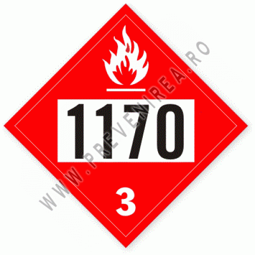 Etichetă UN 1170 – Identificare Rapidă pentru Transport Produse Chimice Periculoase | Siguranță & Conformitate ADR
