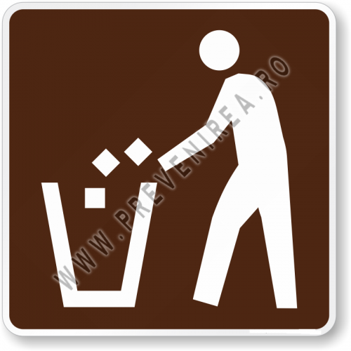 Indicator pentru camping container de gunoi