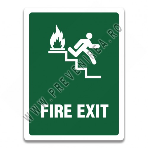FIRE EXIT STAIRWAY RIGHT SIGN