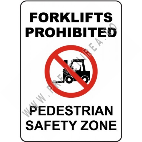 Forklifts Prohibited Safety Zone Sign Forklifts Prohibited Safety Zone Sign
