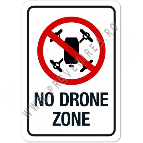 No drone zone sign No drone zone sign