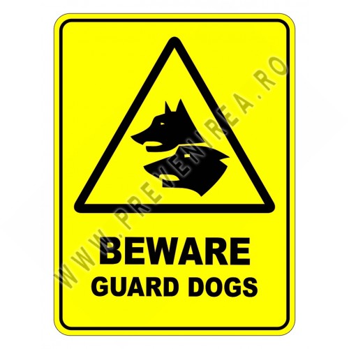 Beware Guard Dogs Sign Beware Guard Dogs Sign