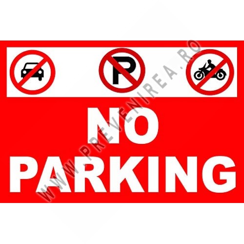 No Parking semn
