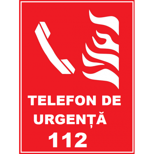 Placuta pentru telefon de urgenta 112