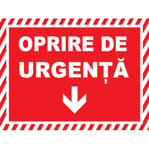 Placuta de siguranta oprire pentru urgenta
