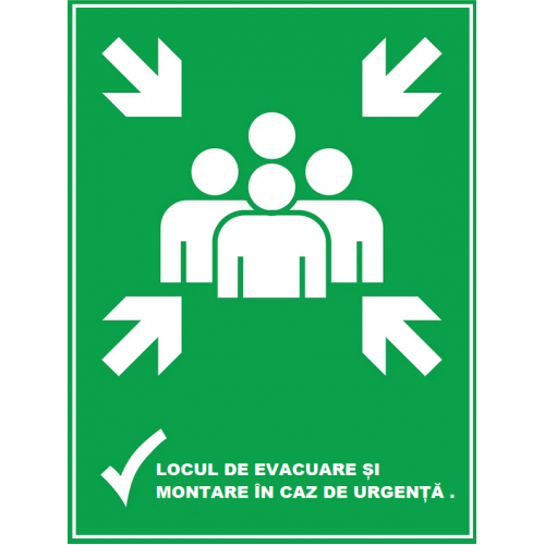 Placuta pentru locul de evacuare si mancare in caz de urgenta