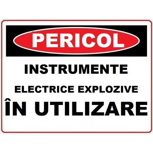Placute pentru instrumente electrice explozive in utilizare Placute pentru instrumente electrice explozive in utilizare